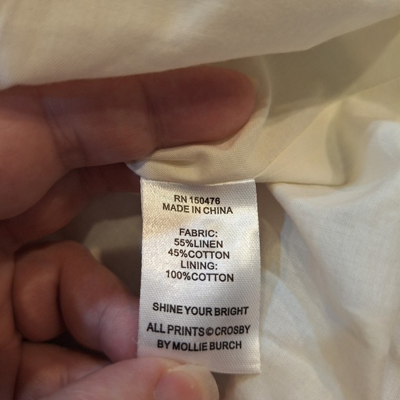 New Crosby Lucy Dress XS Pink Watercolor Abstract Linen Spring Easter Retail$268 - Picture 9 of 10